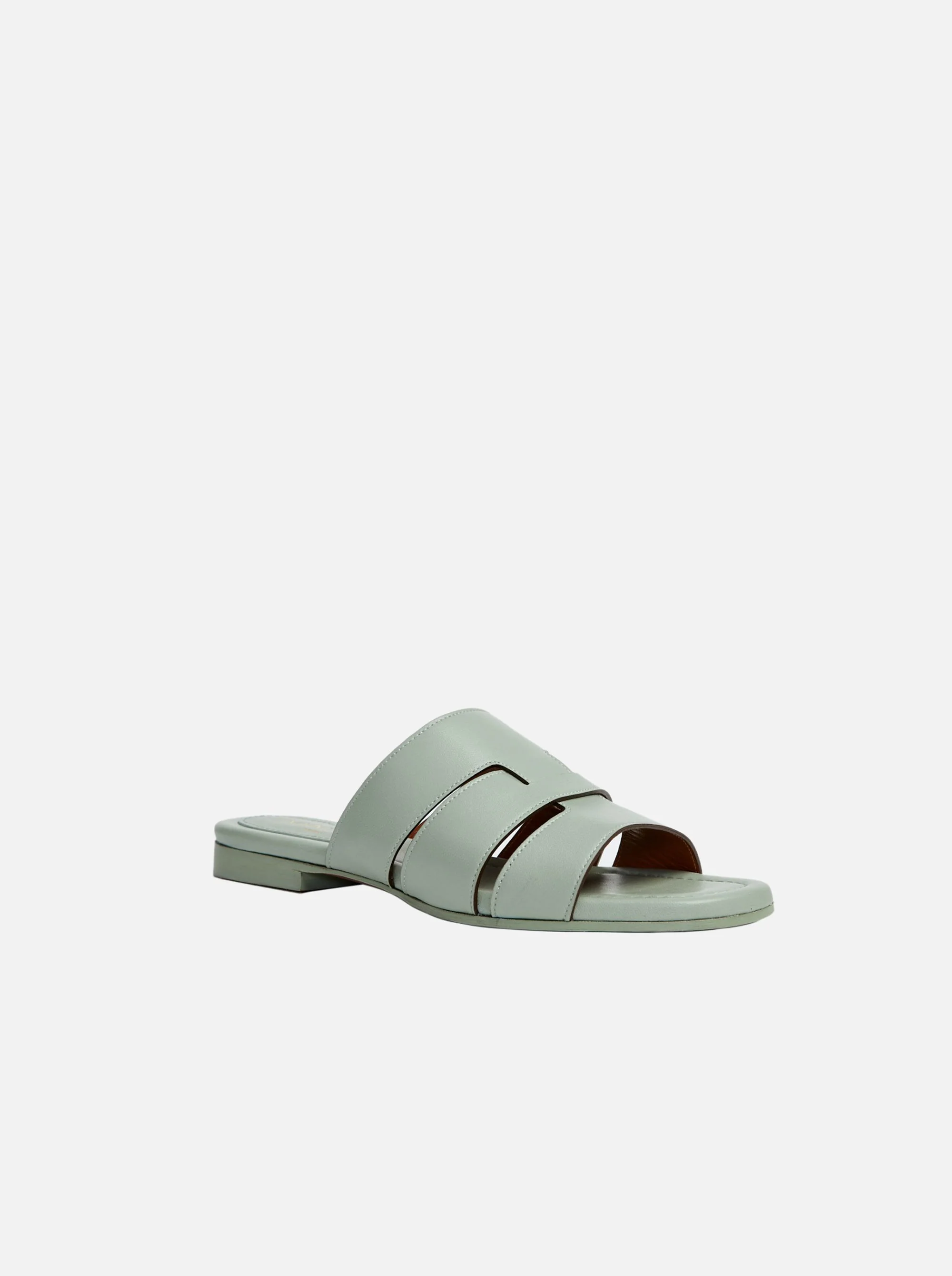 15 Woven Leather Slippers Water Green Soft - Image 2